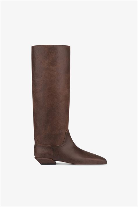 Boots in ebony vintage-effect calf leather - Paris Texas – Paris Texas US