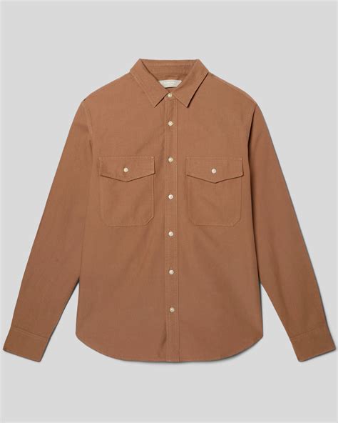 The Organic Oxford Relaxed Utility Shirt Cocoa Brown – Everlane