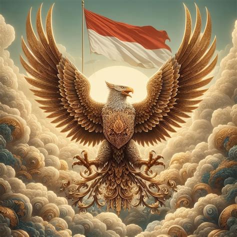 premium photo indonesia independence day  indonesian flag