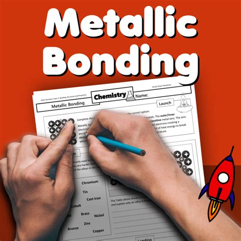 Metallic Bonding Home Learning Worksheet GCSE - rocketsheets.co.uk