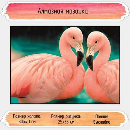 Алмазная мозаика Seichi Два розовых фламинго 30х40 см купить по цене ...