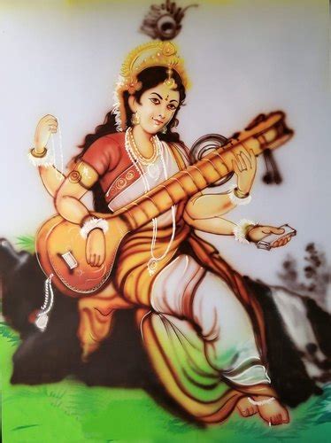 Multicolor Saraswati Mata Wall Painting - BALRAM SINGH, Chitrakoot ...