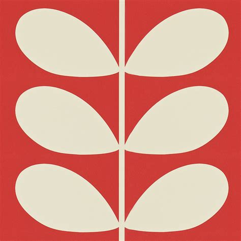 Orla Kiely wallpaper Giant Stem Red