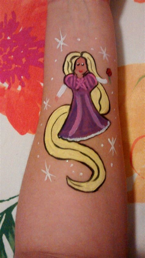 Rapunzel body face paint | Face and body, Face paint, Body painting