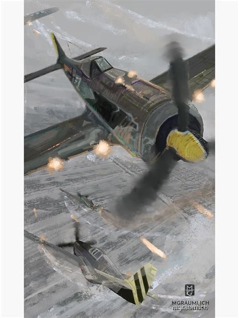 "P-51 Mustang Vs. Focke-Wulf Fw 190" Poster for Sale by mgraumlich | Redbubble