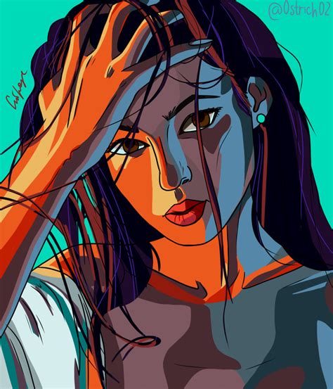 Портет Head в стиле 2D на Illustrators.ru