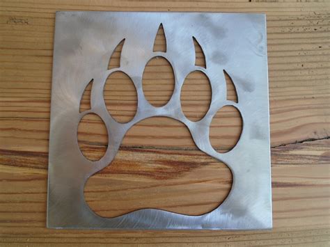 Bear Paw Stencil Metal Stencil, Wood Router, Painting, Wood Burning ...