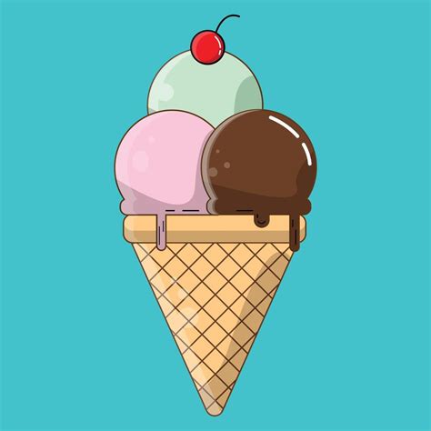 ice cream cone  vector art  vecteezy