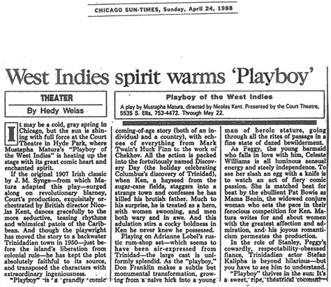 Reviews – Nicolas Kent