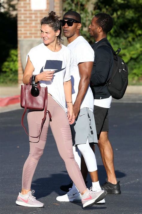 katie holmes and jamie foxx spotted leaving the gym in atlanta, georgia ...