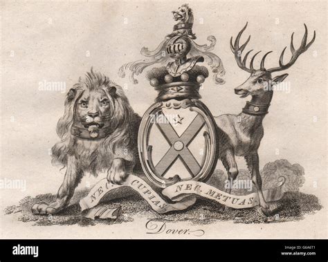 DOVER: Coat of Arms. Heraldry, antique print 1790 Stock Photo - Alamy