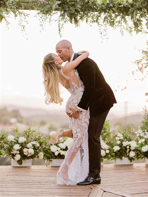 Barbie Blank on E! WWE Kelly Kelly and Fiancée Joe Coba elegant outdoor