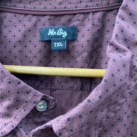 mens  big size xxxxxxl short sleeve shirt maroon    tags
