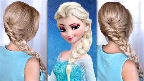 Elsa's braid hair tutorial from Frozen - YouTube