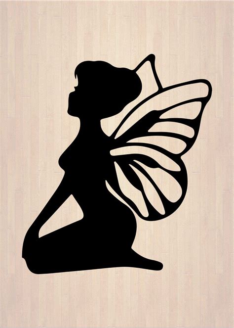 Fairy Silhouette Fairy Svg 09 svg dxf Cricut Silhouette | Etsy