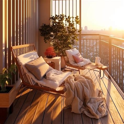 Premium AI Image | Modern luxury house balcony interior decor ideas