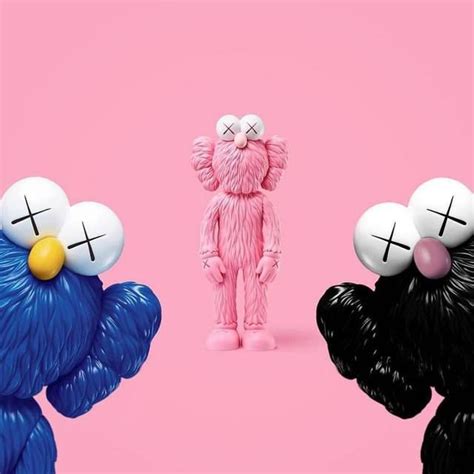 KAWS | BFF (Set of Three) (2017) | Available for Sale | Artsy Kaws Iphone Wallpaper Pink ...