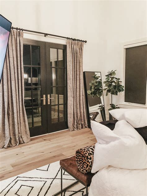 Master Custom Curtains and walk out patio with French doors French ...
