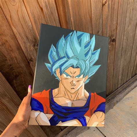 Goku painting ･ﾟ:* | Anime canvas painting, Cute canvas paintings, Mini ...