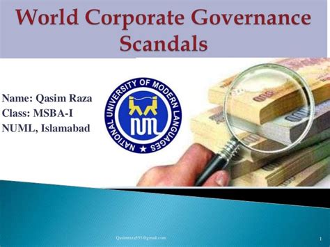 corporate governance scandals