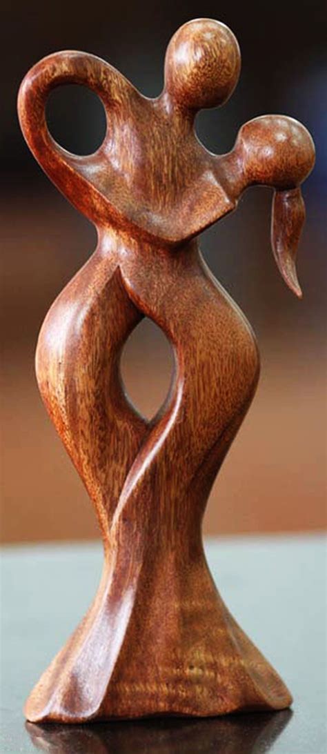 Fair Trade Romantic Wood Sculpture - Dancing Couple | NOVICA | Sculture ...