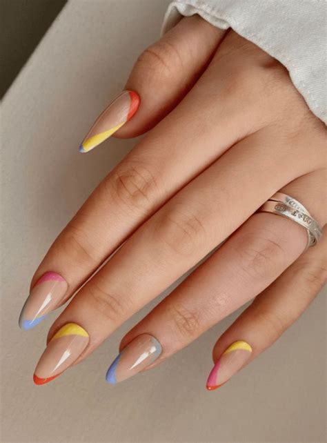 35+ Cutest colored French tips nail art ideas for you to get inspired ...