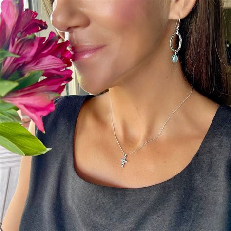 The vine necklace paired with mesa verde earrings