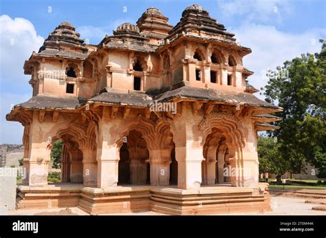 lotus mahal hampi karnataka india stock photo alamy