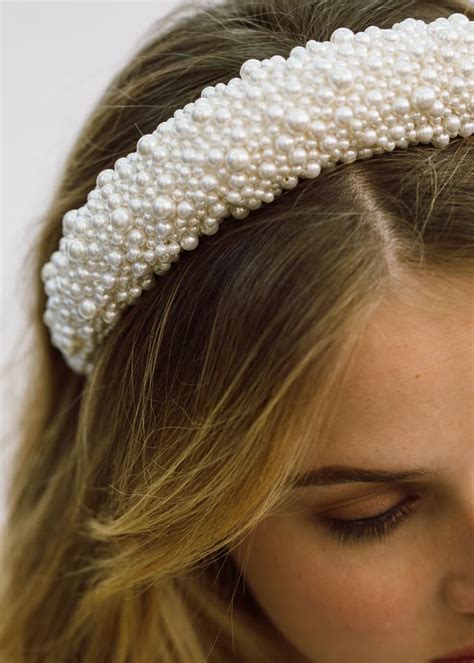 bailey pearl headband   moon pearl headband pearl bridal