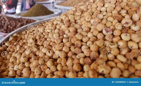 Heap Dried Figs Sell in a Nuts and Dried Fruits Shop. Stock Image - Image of nutrition, closeup ...