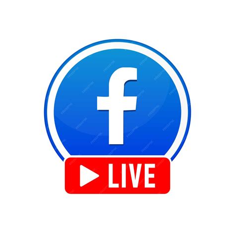 Diseño moderno del icono de transmisión en vivo de Facebook | Vector