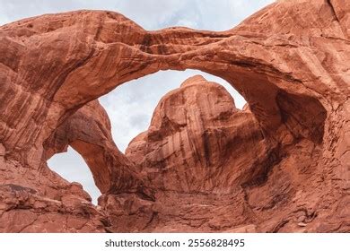 double arch arches national park utah stock photo  shutterstock