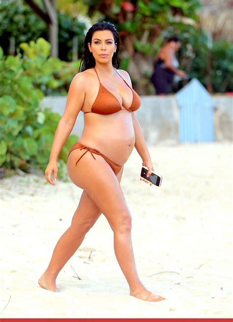 Kim Kardashian – Bikini Candids in St. Barts, August 2015