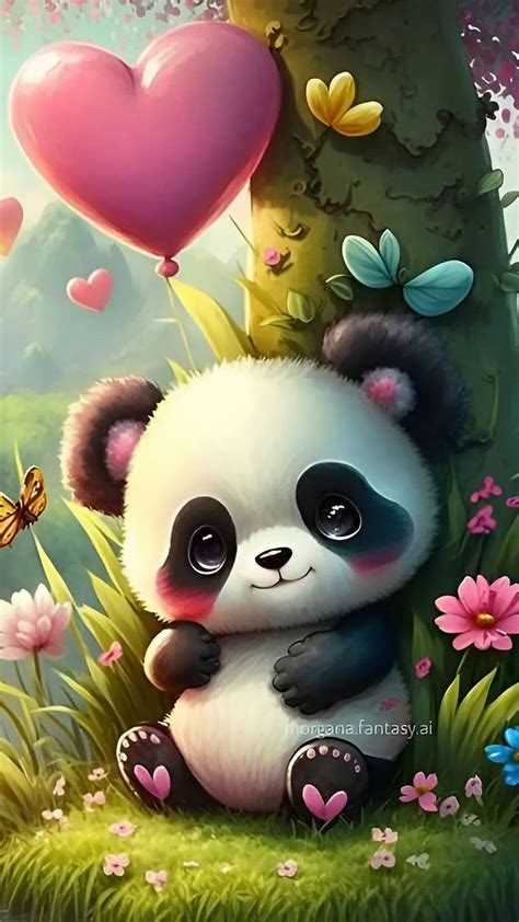 Pink Cute Panda Wallpaper at Yi Voss blog