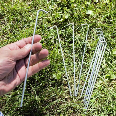 Galvanized Steel Tent Stakes, Multiple Pack Sizes, Solid Steel Tent ...