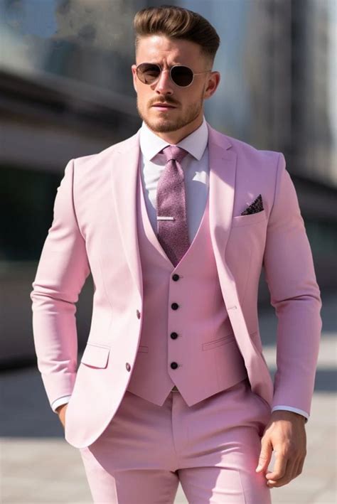exclusive collection  pink suit  men  sainly