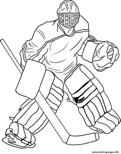 Hockey Goalie Coloring page Printable