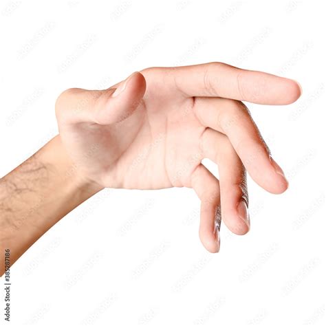 male caucasian hand reach  ready    receive gesture