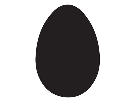 Egg shape silhouette on white background 46559288 Vector Art at Vecteezy