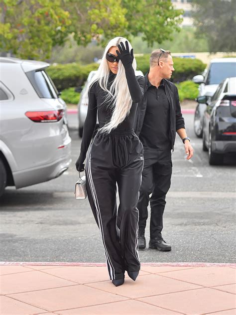 Kim Kardashian Street Style What Kim Kardashian Was Doing While Ye And