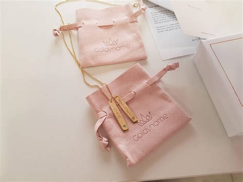 Couples name necklace, 2 Swarovski birthstones, and fancy packaging