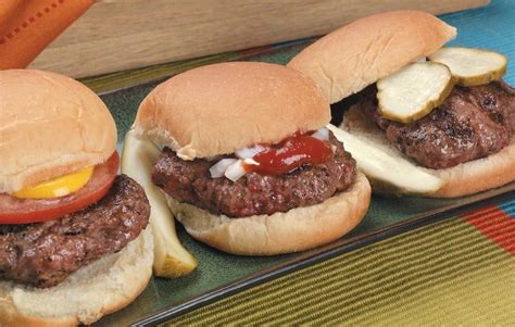 Mini Hamburgers - Prepared Food Photos, Inc.