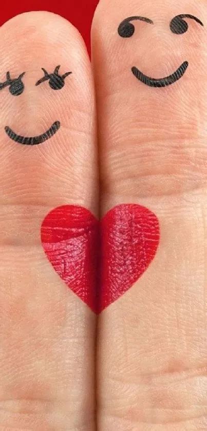 cute finger love wallpaper