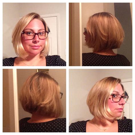 Short hair bob slightly angled layers | Short bob hairstyles, Bob