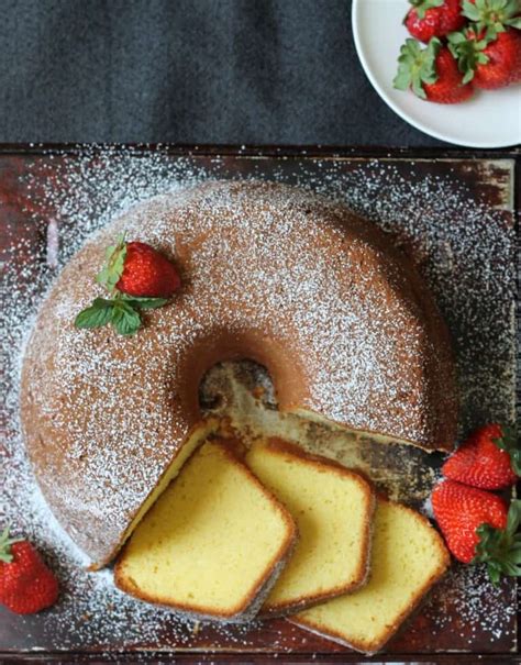 Cream Cheese Pound Cake - Feast and Farm