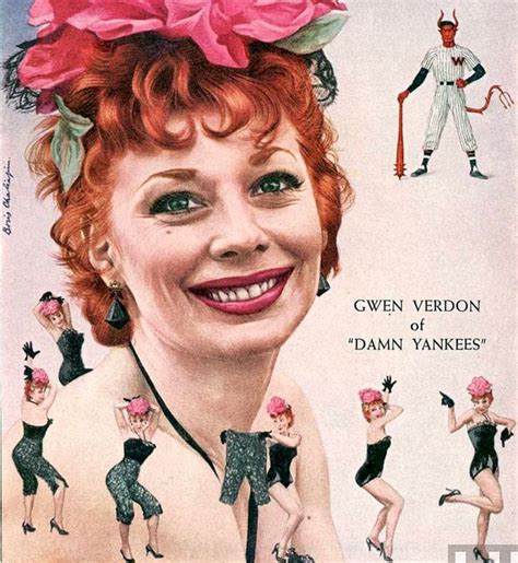 Actress Gwen Verdon appearing in the musical "Damn Yankees" 1955 TIME