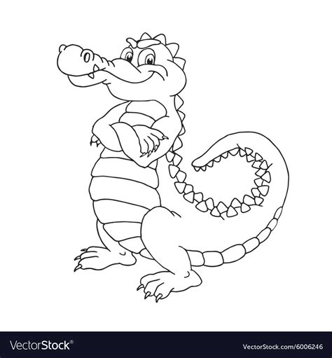 Cartoon crocodile Royalty Free Vector Image - VectorStock