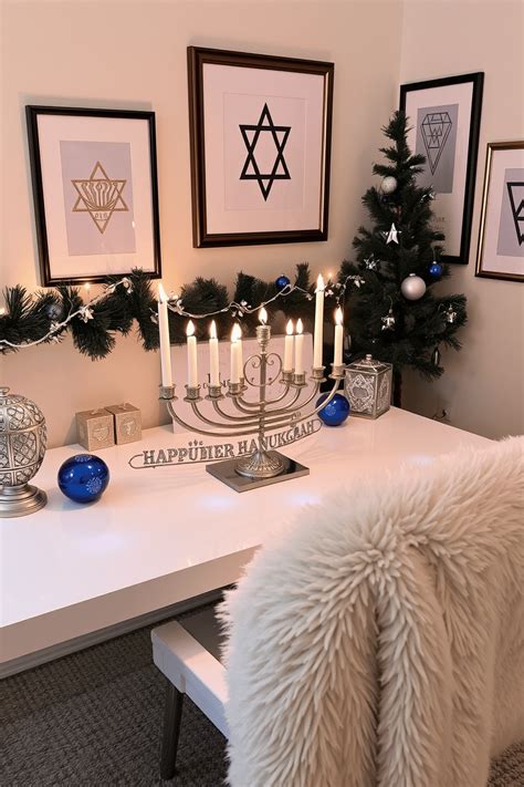 home office hanukkah decorating ideas   festive touch