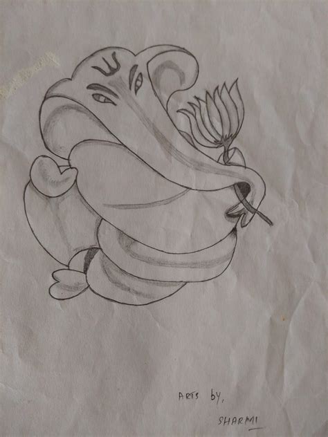 Pencil Drawing Vinayagar - bestpencildrawing