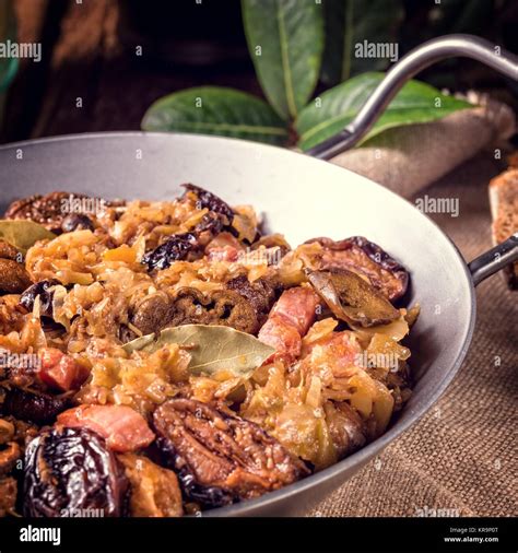 Old Polish traditional bigos Stock Photo - Alamy